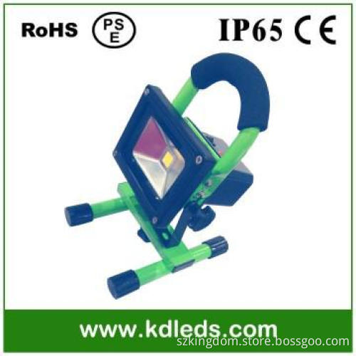 Black IP65 Outdoor 10W LED rechargeable Flood light